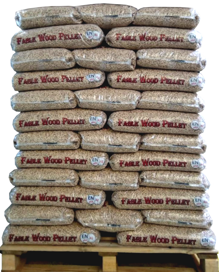 Fable houtpellets (wit) - EN+A1 - 1 pallet (60 zakken)